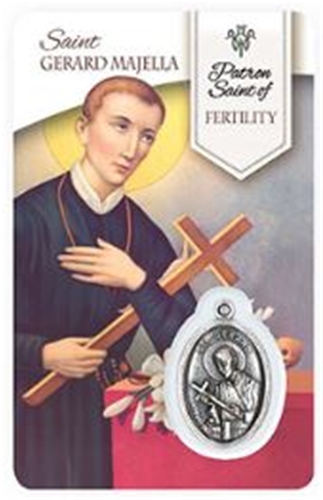 St. Gerard - Fertility Healing Wallet card with Medal