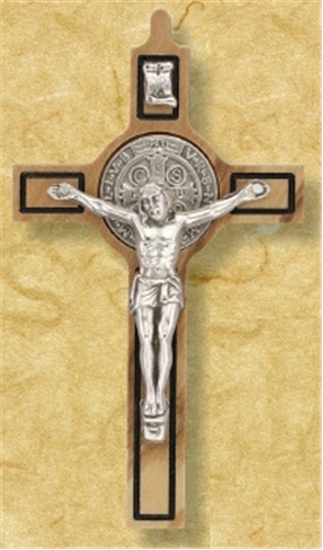 3 inch Olivewood Benedict Crucifix
