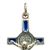 Saint Benedict Crucifix - Blue Enamel on Silver Cross - 1.5-Inch