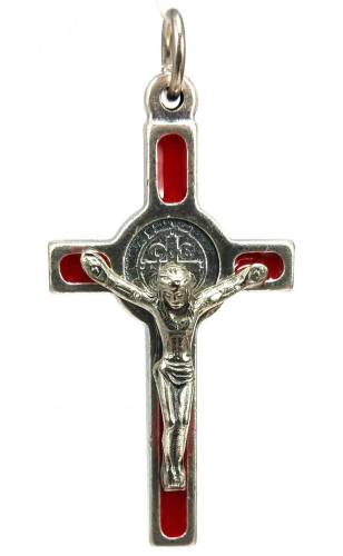 Saint Benedict Crucifix - Red - 1.5-Inch
