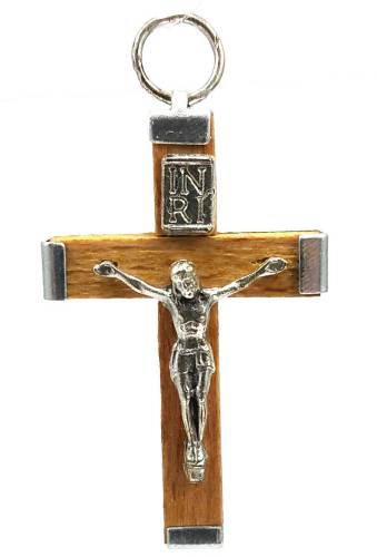 Small Natural Wood Crucifix - 1.25-Inch