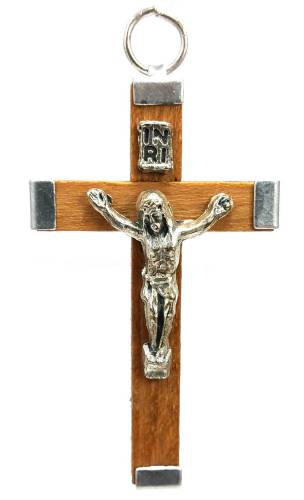 Small Natural Wood Crucifix - 1.75 Inch