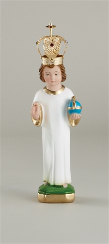 Infant of Prague Statue with Gold Crown - 8-Inch