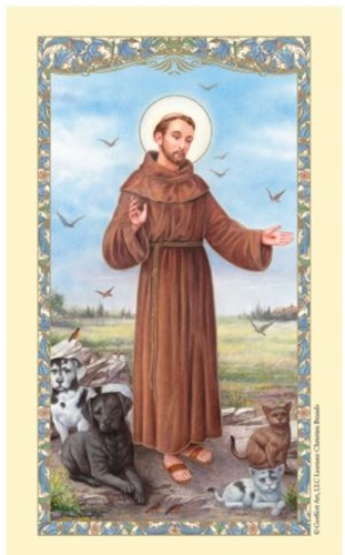 Saint Francis - Prayer for my Pet - Laminated Prayer Card