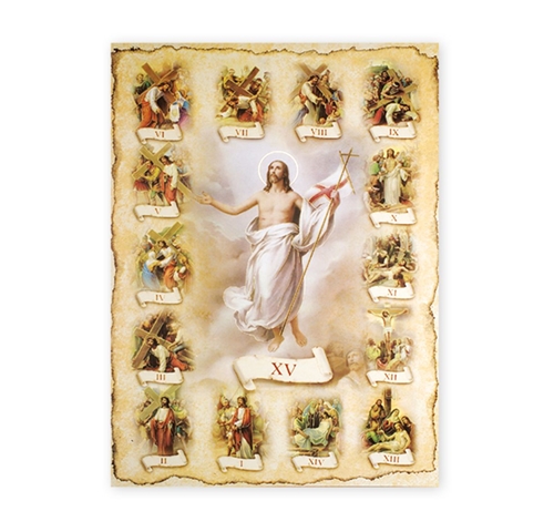 Stations of the Cross Wall Poster - 19&quot; x 27&quot;