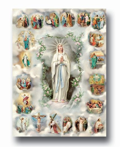 20 Mysteries of the Rosary Wall Poster - 19&quot; x 27&quot;