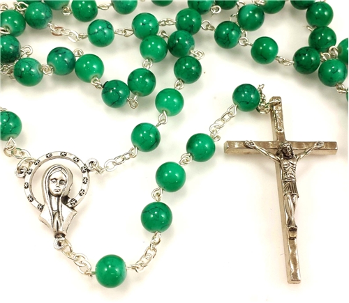 Green Jade Deluxe Imitation Stone Rosary