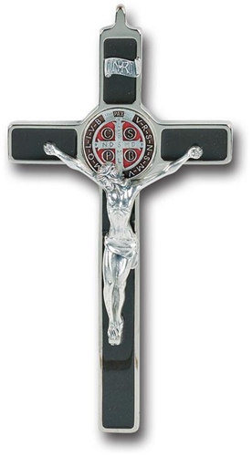 Enameled St. Benedict Crucifix - 8-Inch