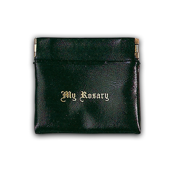 Rosary Case with Squeeze Top - Black