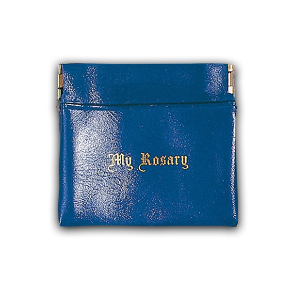 Rosary Case with Squeeze Top - Blue