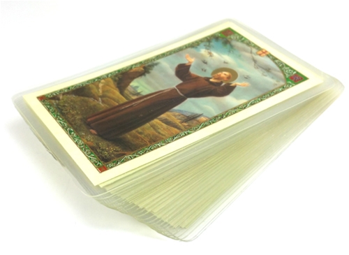 25 Laminated prayer cards (CHOOSE ONE SAINT OR DEVOTION)