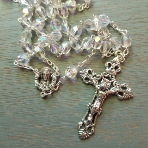 21&quot; Glass Bead Rosary
