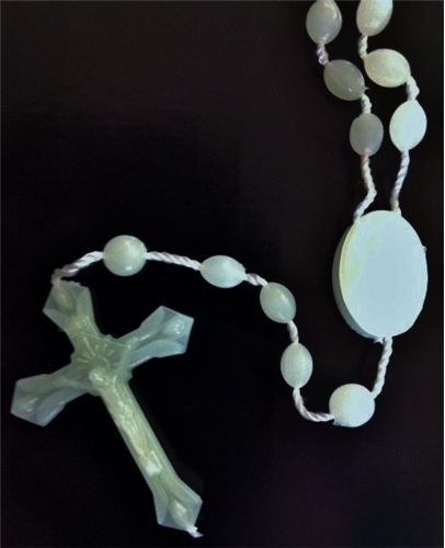 Luminous Plastic Cord Rosary - Made in Italy - Bulk Pack of 100