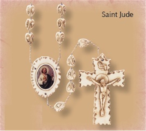 Saint Jude Stoneware Wall Rosary