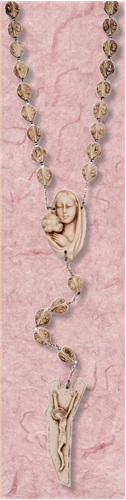 Madonna and Child Stoneware Wall Rosary