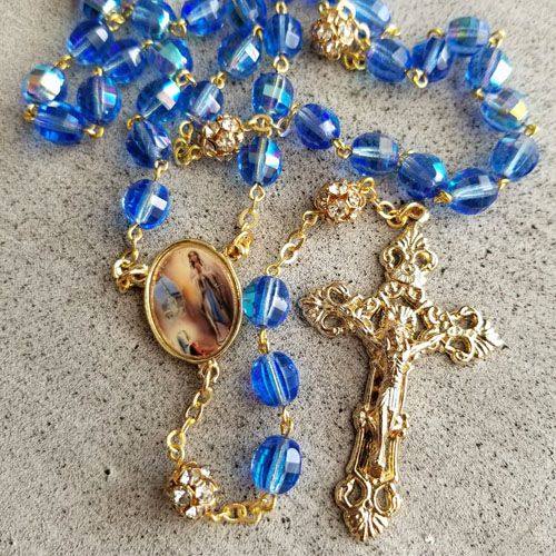 Our Lady of Lourdes Blue Rosary