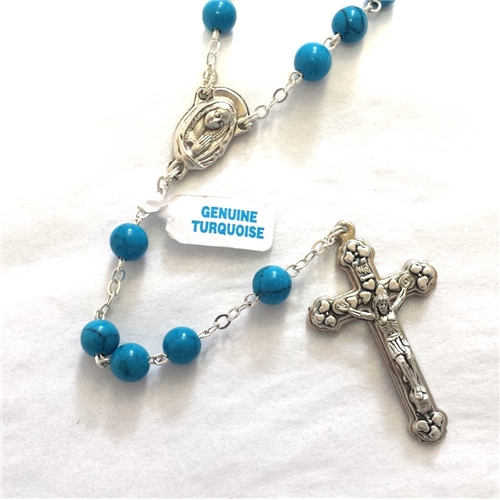 Genuine Turquoise Stone Rosary