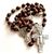 Saint Francis and Clare of Assisi Wood Rosary