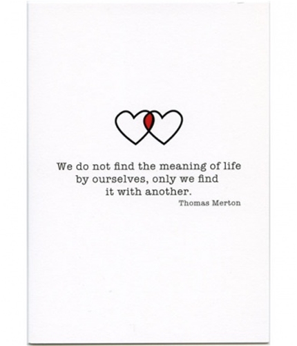 Thomas Merton Meaning Wedding Card