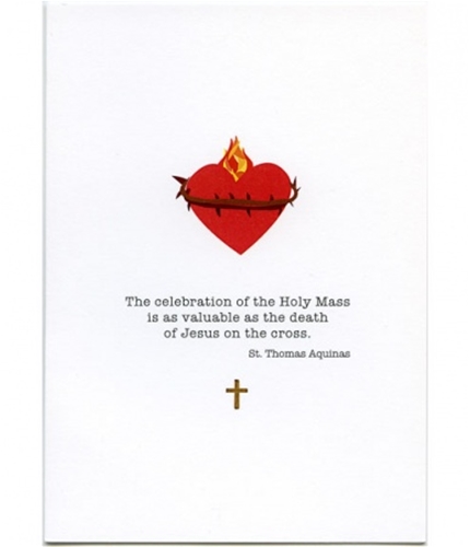 Celebration of the Holy Mass Card, St. Thomas Aquinas