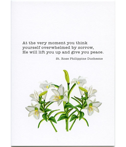 He Will Lift You Up St. Rose Sympathy Card