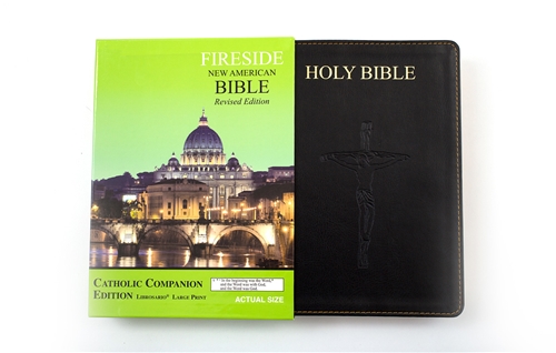 Catholic Companion Edition Bible (NABRE) - LARGE PRINT - Black Leather Cover