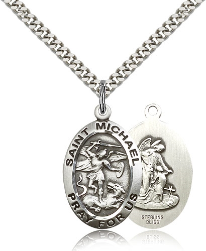St. Michael and Guardian Angel Oval Medal