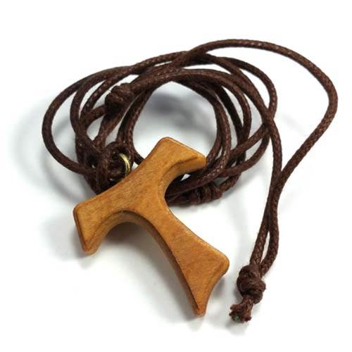 Tau Wooden Pendant on Cord - 1.5-Inch