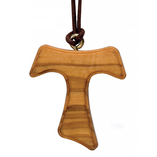 Tau Wooden Pendant on Cord - 1-Inch