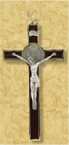 7.5 inch Brown and Gold St. Benedict Crucifix