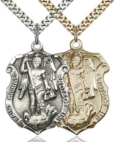 St Michael Shield Medal - Patron Saint of Police &amp; Military
