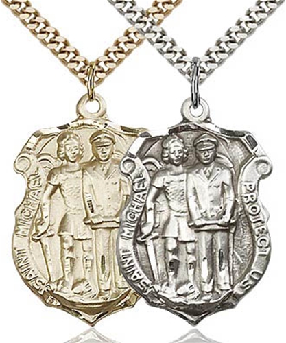 Patron of Police - St. Michael Protect Us Badge Medal
