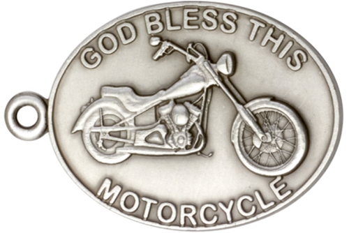 God Bless this Motorcycle Keychain