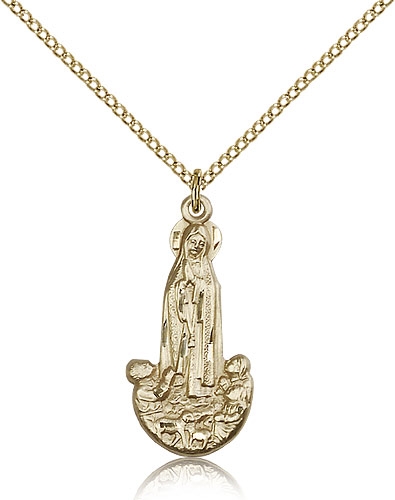 Our Lady of Fatima Gold-Filled Pendant