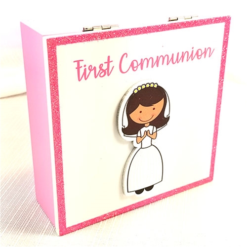 First Holy Communion Girl&#39;s Keepsake Box