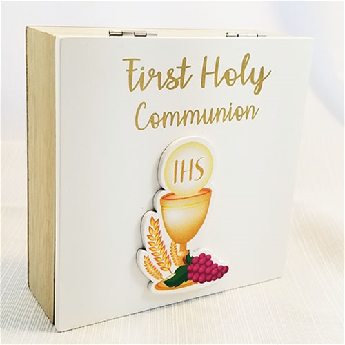 White First Holy Communion Keepsake Box