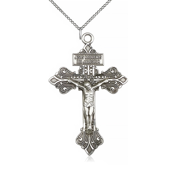 2-Inch Pardon Crucifix Pendant -  Silver or Gold