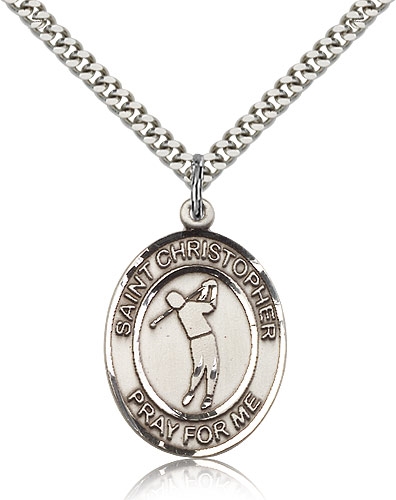 Sterling Silver Double Rimmed Golf Sports Medal