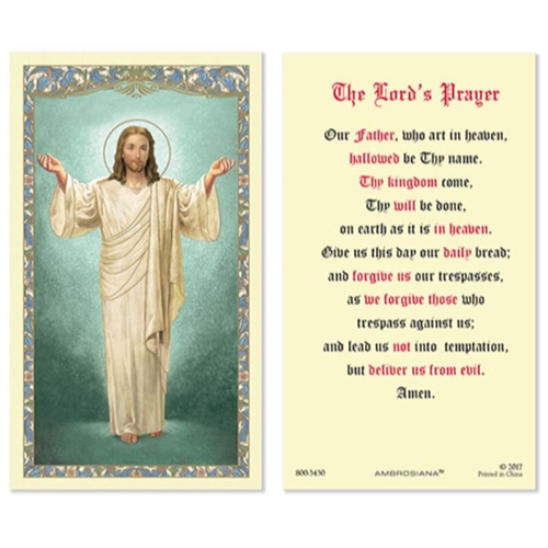 Christ Blessing Laminated Holy Card
