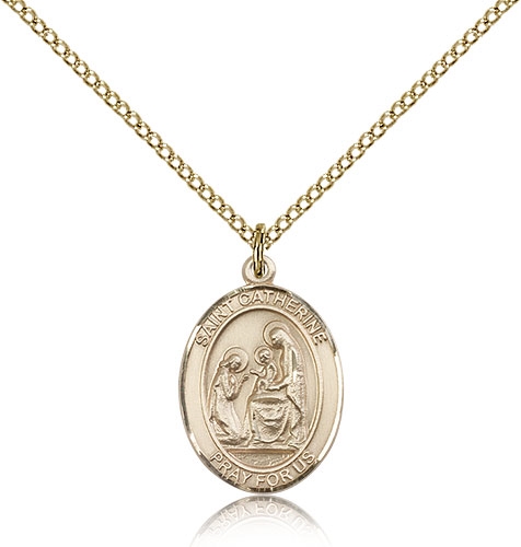 St Catherine Gold Filled Medal
