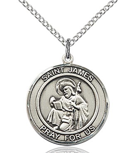 St James Round Sterling Silver Medal - .625 inch
