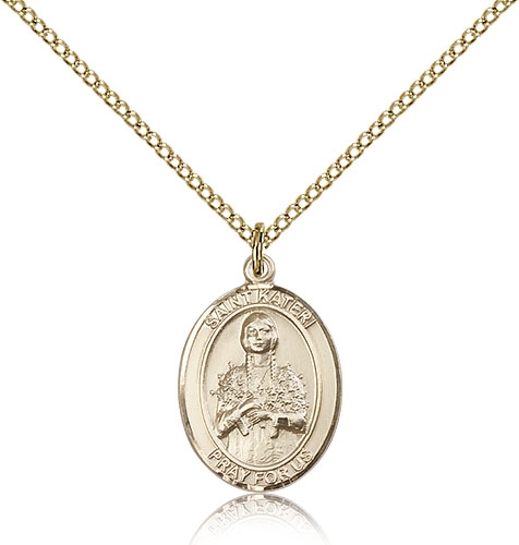 St Kateri Gold Filled Medal