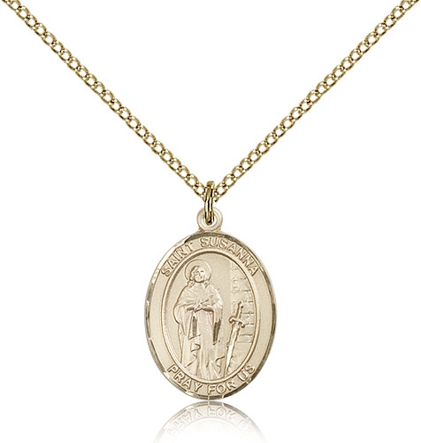 St Susanna Gold Filled Medal