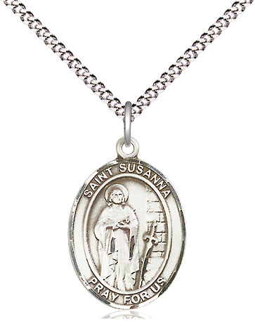 St. Susanna Sterling Silver Medal on 18-Inch Chain