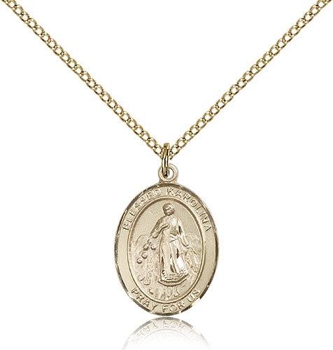 St Karolina Gold Filled Medal