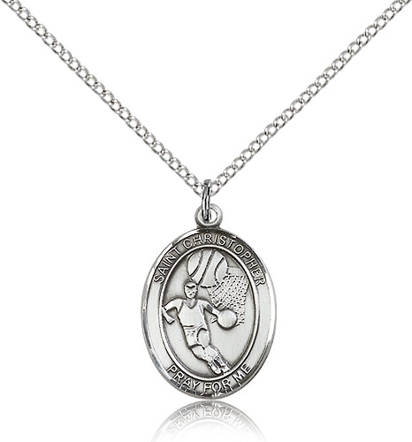 Basketball Sterling Silver Sports Medal