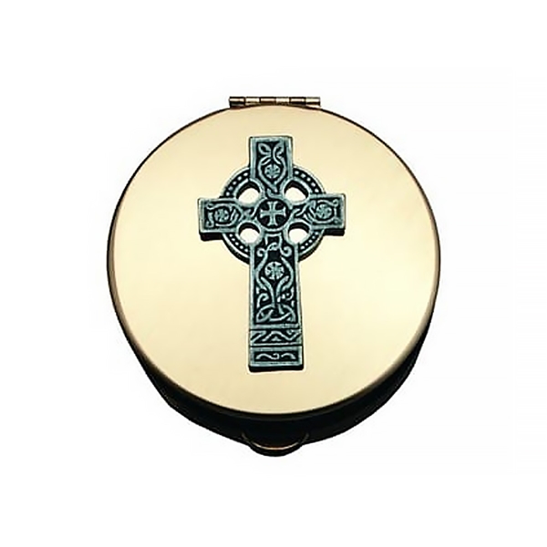 Brass Pyx - Celtic Cross - Small