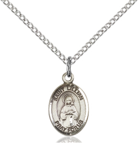 St Lillian Small Sterling Silver Medal