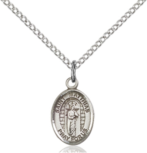 St Matthias Small Sterling Silver Medal
