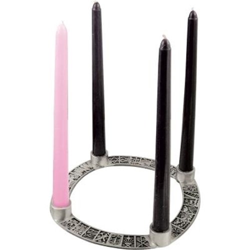 Jesse Tree Advent Wreath with Candles